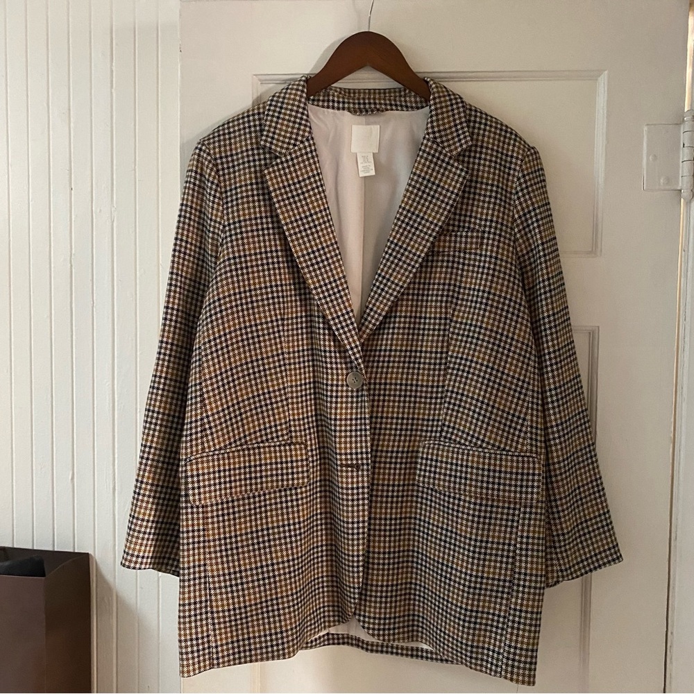 plaid blazer